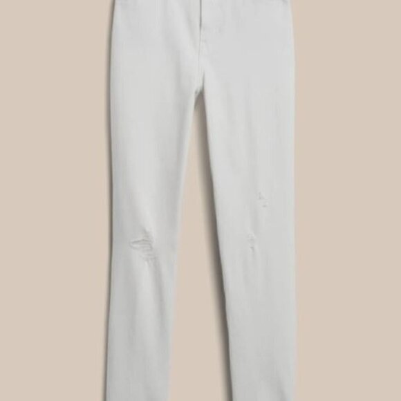 Banana Republic High-Rise Slim Jeans Ankle 26/2 PETITE Distressed White RT$119 - Picture 5 of 12